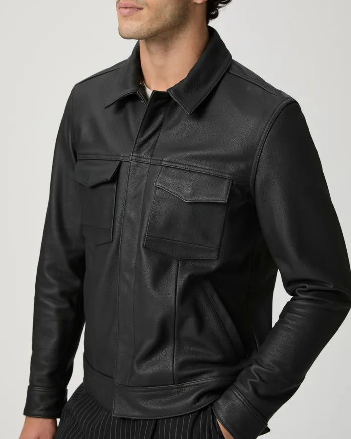 Men Jackets and Coats PAIGE Icon Capsule Pedro Jacket 8211 Black Leather