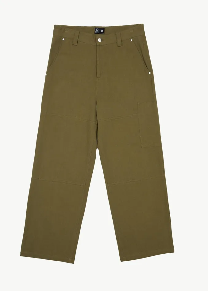 Men Jeans and Pants Afends AFENDS Mens Richmond 8211 Carpenter Pants 8211 Military