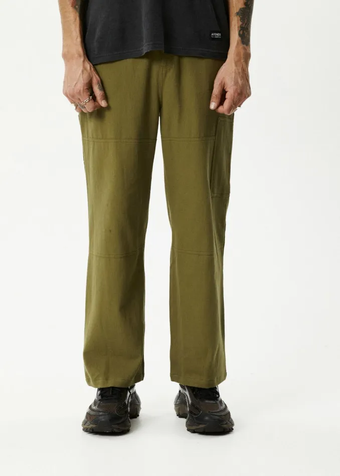 Men Jeans and Pants Afends AFENDS Mens Richmond 8211 Carpenter Pants 8211 Military