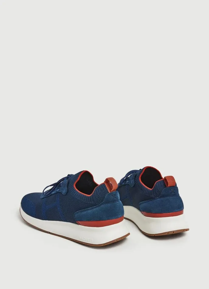 Men Knit Design Trainers Navy Hackett London Trainers