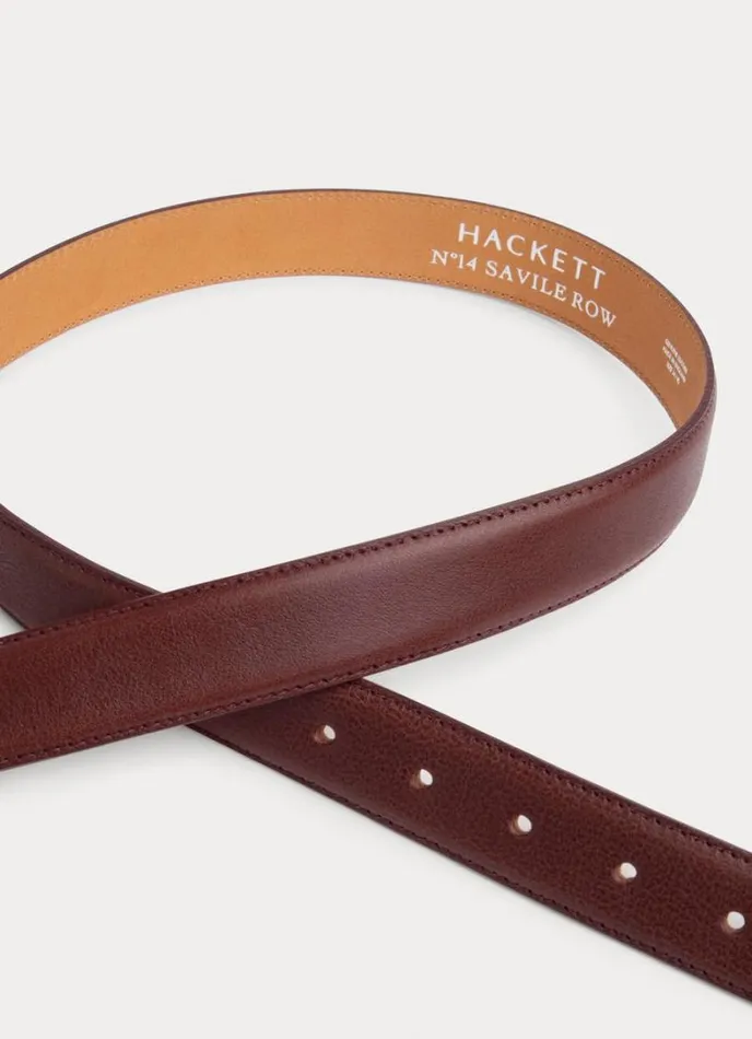 Men Leather Belt Oxblood Red Hackett London Belts