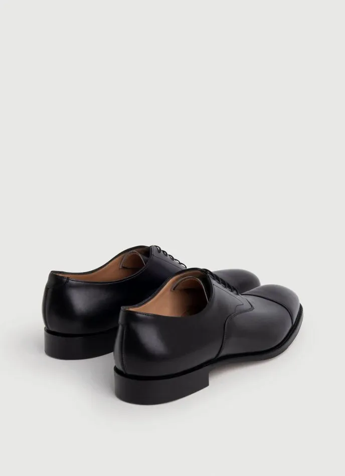 Men Leather Oxford Shoes Black Hackett London Hackett X Cheaney
