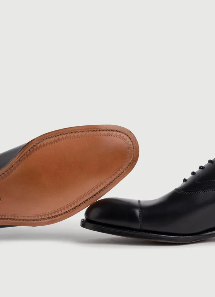 Men Leather Oxford Shoes Black Hackett London Hackett X Cheaney