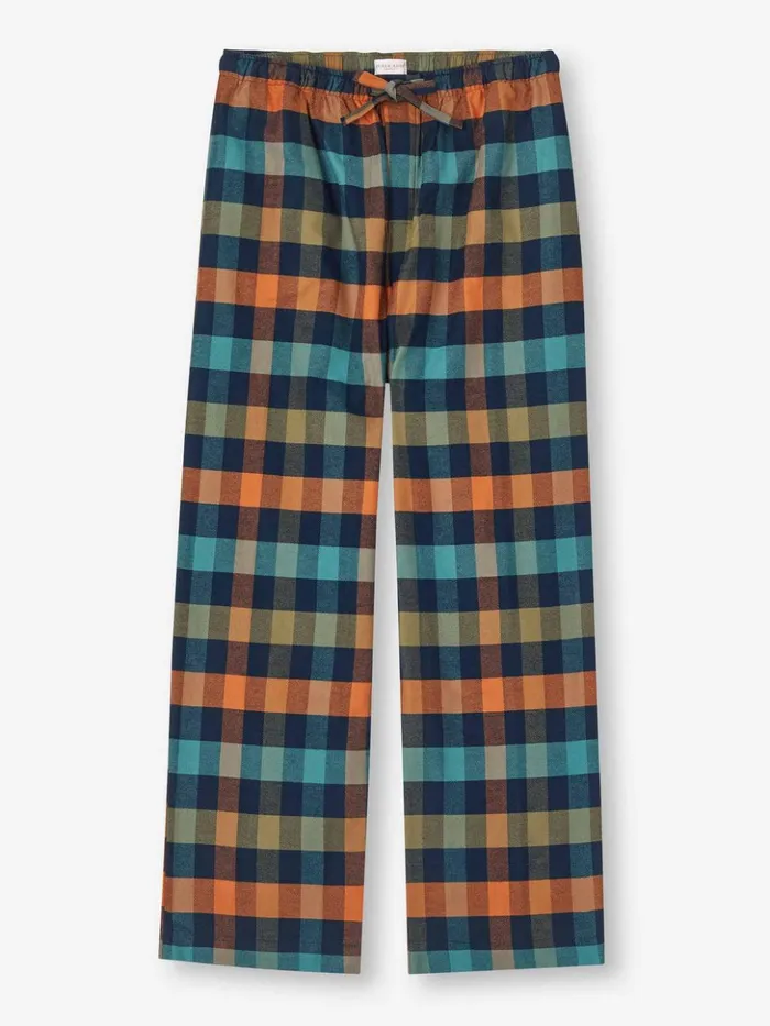 Men Lounge Pants Kelburn 40 Brushed Cotton Multi Derek Rose Lounge Pants