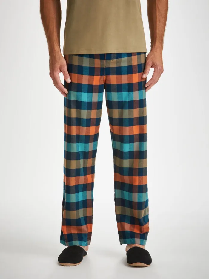 Men Lounge Pants Kelburn 40 Brushed Cotton Multi Derek Rose Lounge Pants