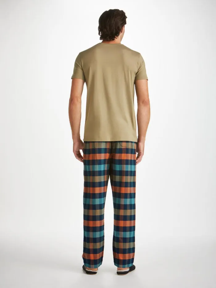 Men Lounge Pants Kelburn 40 Brushed Cotton Multi Derek Rose Lounge Pants