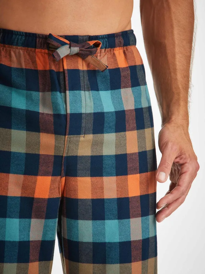 Men Lounge Pants Kelburn 40 Brushed Cotton Multi Derek Rose Lounge Pants
