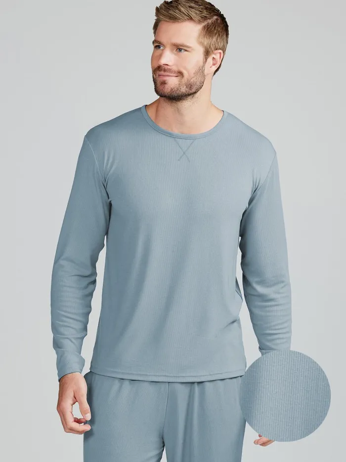 Men Microluxe Rib Sleep Long Sleeve Tasc Performance Lounge