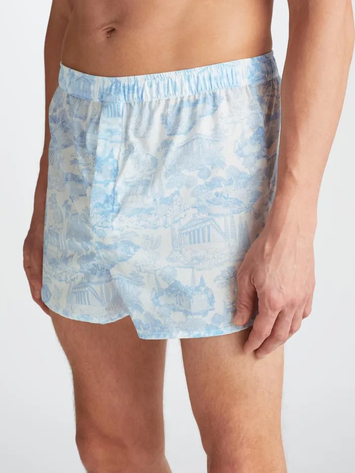 Men Modern Fit Boxers Ledbury 77 Cotton Batiste White Derek Rose Modern Fit Boxer Shorts
