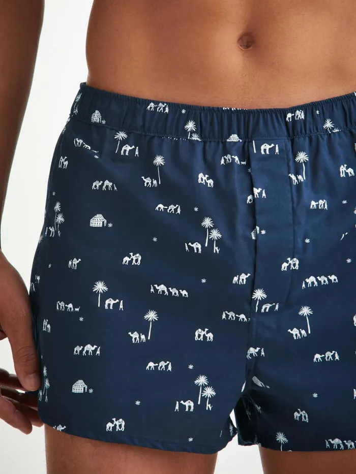 Men Modern Fit Boxers Nelson 99 Cotton Batiste Navy Derek Rose Modern Fit Boxer Shorts