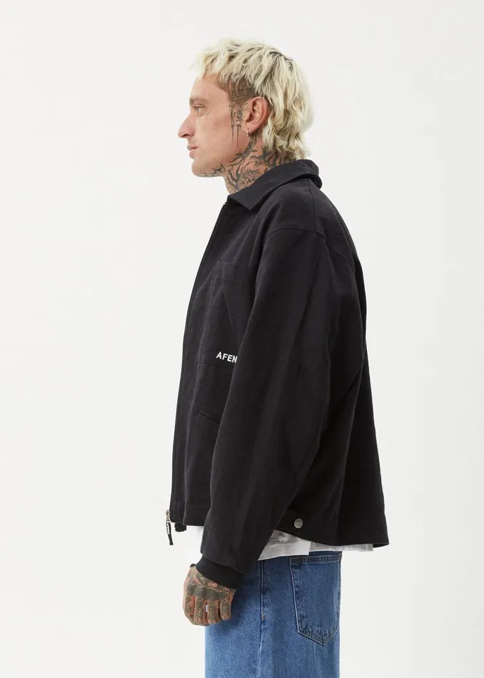 Men Outerwear Afends AFENDS Mens Oracle 8211 Carpenter Jacket 8211 Black