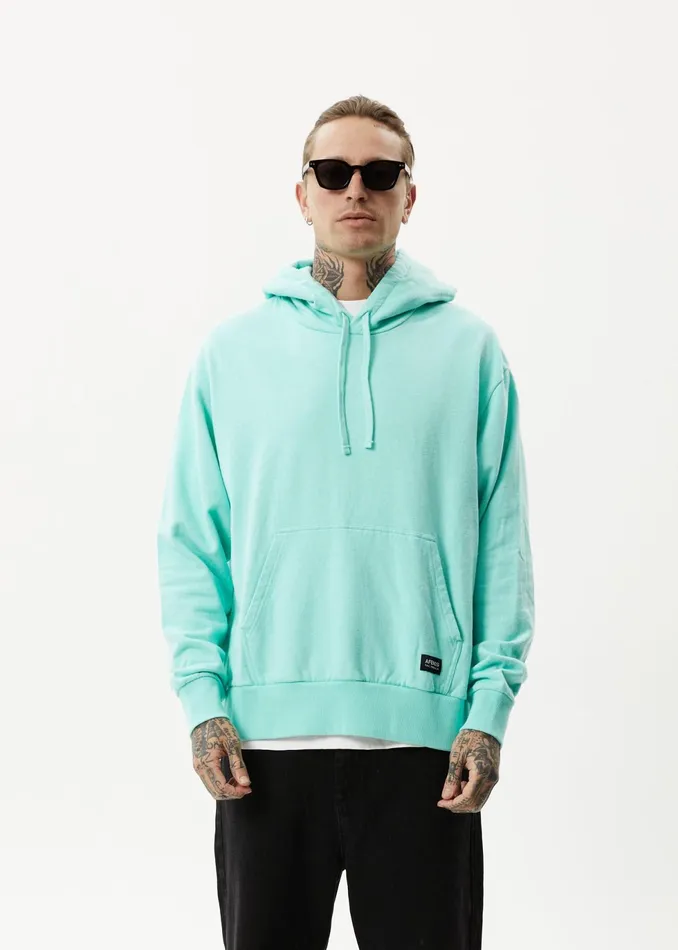 Men Outerwear Afends All Day 8211 Men039s Hemp Hoodie 8211 Mint 8211 AFENDS
