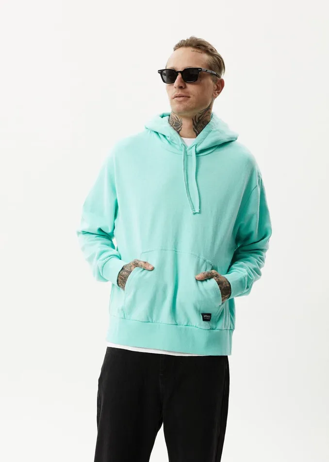 Men Outerwear Afends All Day 8211 Men039s Hemp Hoodie 8211 Mint 8211 AFENDS