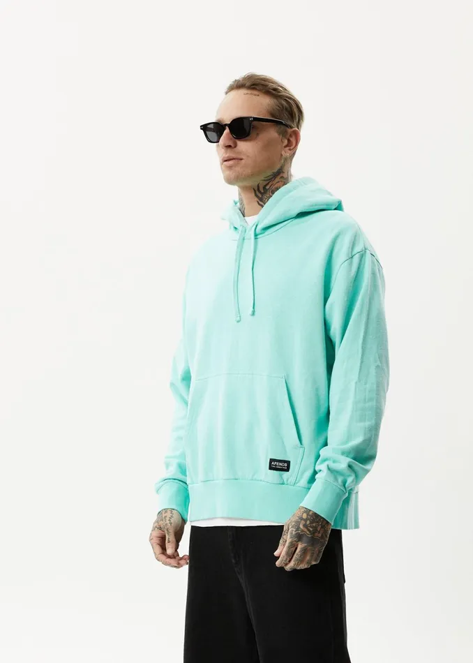 Men Outerwear Afends All Day 8211 Men039s Hemp Hoodie 8211 Mint 8211 AFENDS
