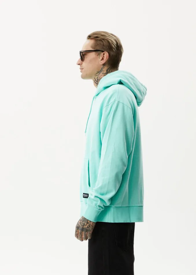 Men Outerwear Afends All Day 8211 Men039s Hemp Hoodie 8211 Mint 8211 AFENDS
