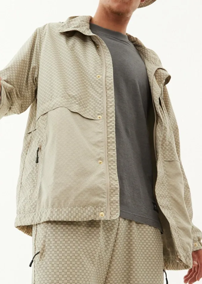 Men Outerwear Afends Anthology 8211 Unisex Unisex Recycled Nylon Anorak 8211 Cement 8211 AFENDS