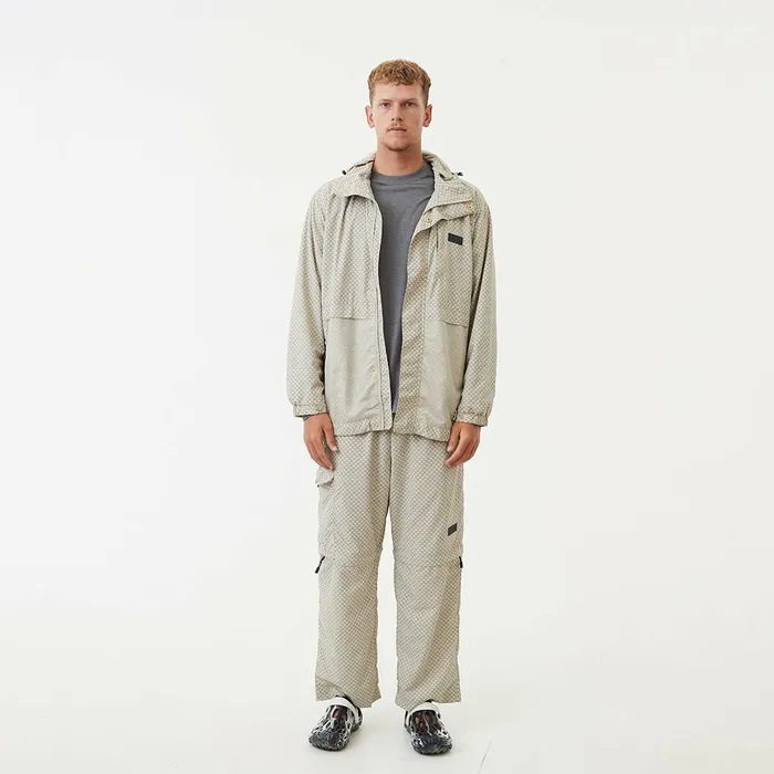 Men Outerwear Afends Anthology 8211 Unisex Unisex Recycled Nylon Anorak 8211 Cement 8211 AFENDS