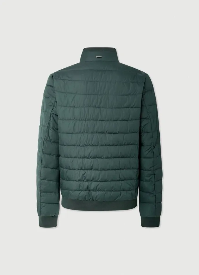 Men Padded Blouson Jacket Bottle Green Hackett London Coats and Jackets