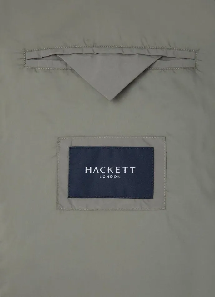 Men Padded Hybrid Gilet Khaki Hackett London Coats and Jackets