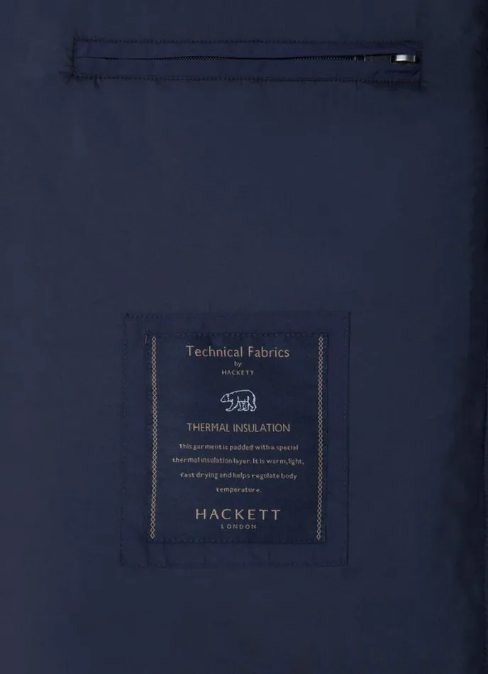 Men Padded Hybrid Gilet Navy Blazer Hackett London Coats and Jackets