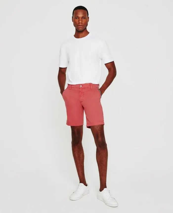Men Pants AG Jeans Wanderer Short Sulfur Vintage Red Oak