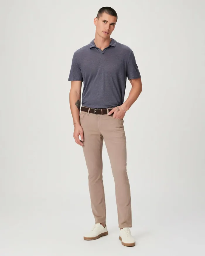 Men Pants and Joggers PAIGE Lennox Slim Pant 8211 Cocoa Powder Twill