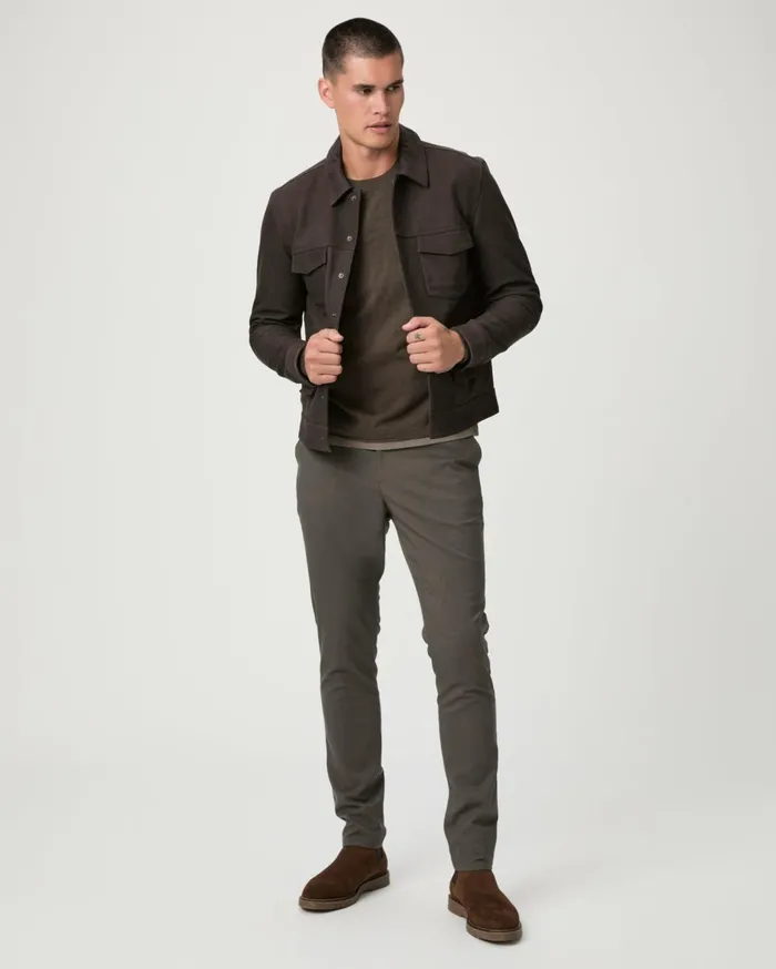 Men Pants and Joggers PAIGE Stafford Trouser 8211 Dark Everglade