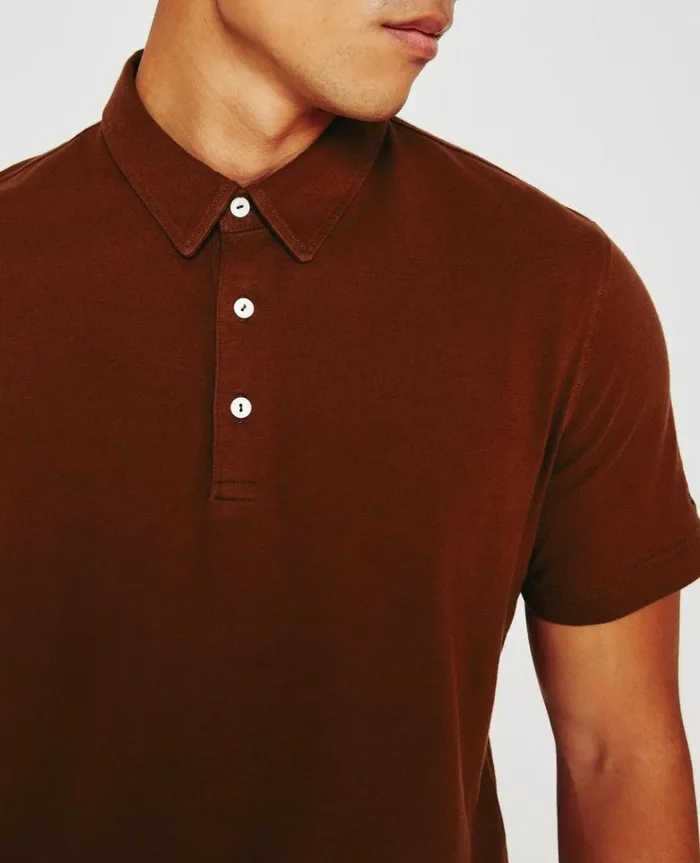 Men Polos AG Jeans Bryce SS Polo Dark Sangria Men Polos AG Jeans Bryce SS Polo Dark Sangria