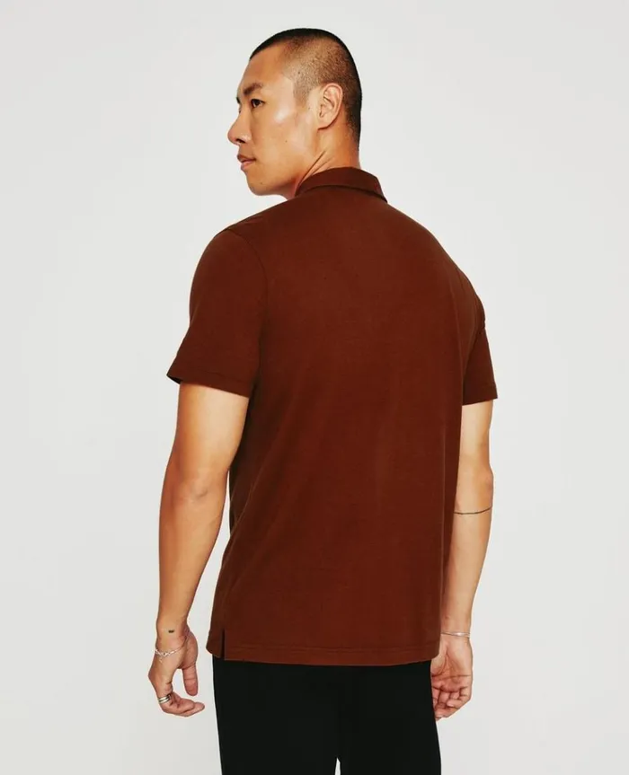 Men Polos AG Jeans Bryce SS Polo Dark Sangria Men Polos AG Jeans Bryce SS Polo Dark Sangria