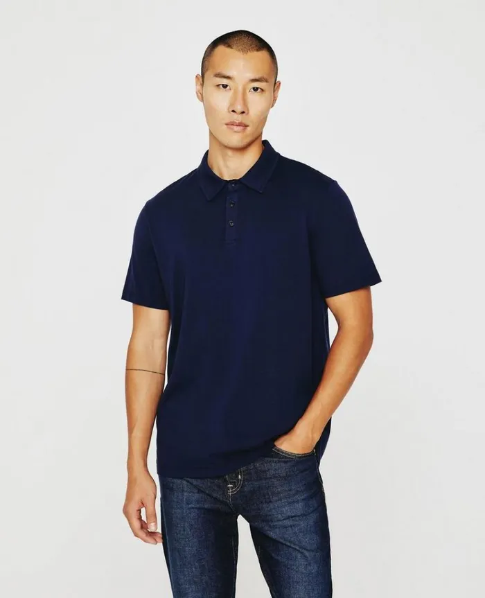 Men Polos AG Jeans Bryce SS Polo Deep Navy