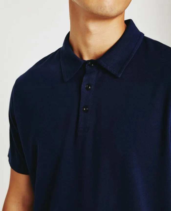 Men Polos AG Jeans Bryce SS Polo Deep Navy Men Polos AG Jeans Bryce SS Polo Deep Navy