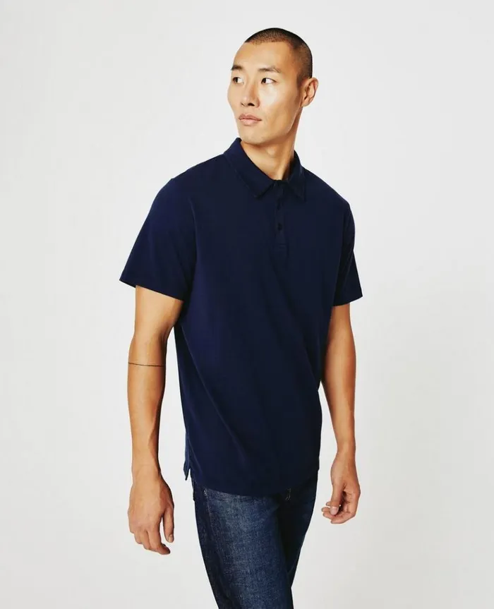 Men Polos AG Jeans Bryce SS Polo Deep Navy Men Polos AG Jeans Bryce SS Polo Deep Navy