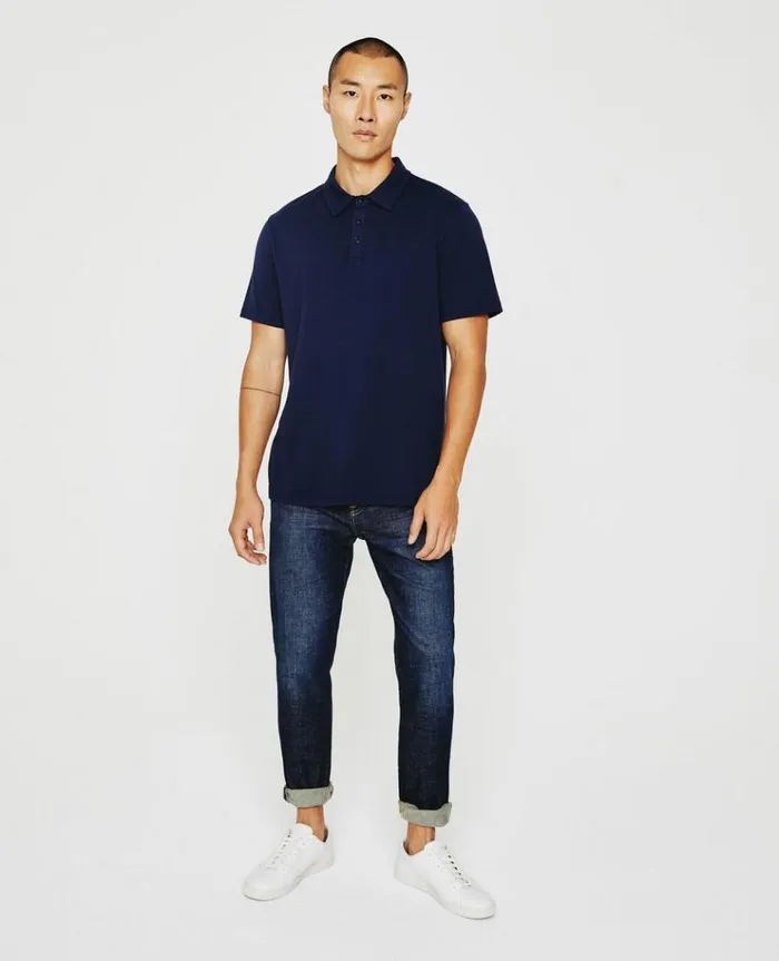 Men Polos AG Jeans Bryce SS Polo Deep Navy Men Polos AG Jeans Bryce SS Polo Deep Navy