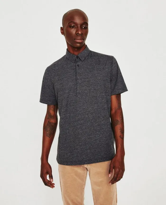 Men Polos AG Jeans Bryce SS Polo Heather Charcoal
