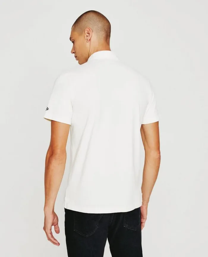 Men Polos AG Jeans Bryce SS Polo Ivory Dust Men Polos AG Jeans Bryce SS Polo Ivory Dust