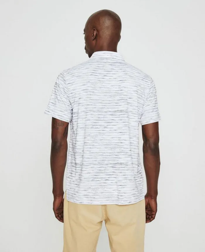 Men Polos AG Jeans Bryce SS Polo Slub Stripe Light Grey Men Polos AG Jeans Bryce SS Polo Slub Stripe Light Grey