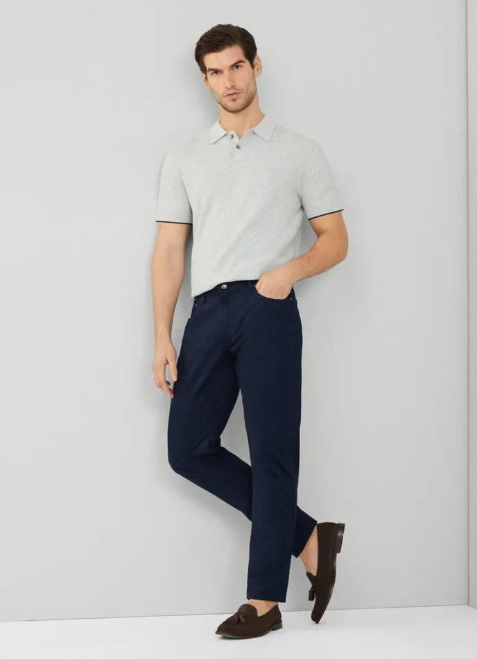 Men Regular Fit Trinity Trousers Navy Blazer Hackett London Trousers and Chinos