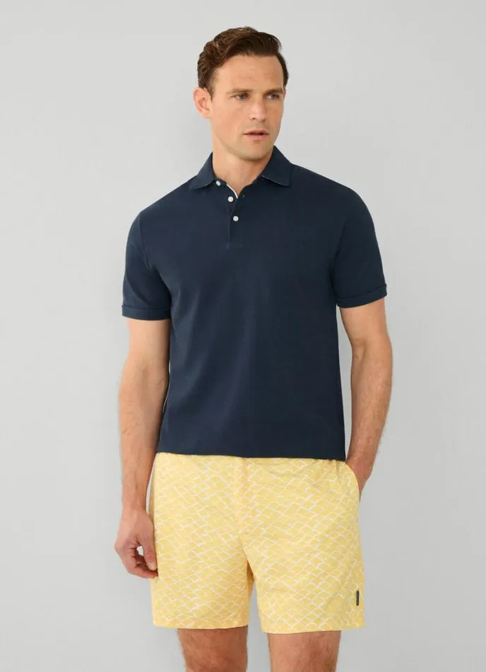 Men Shell Swim Shorts Yellow Hackett London Swimwear