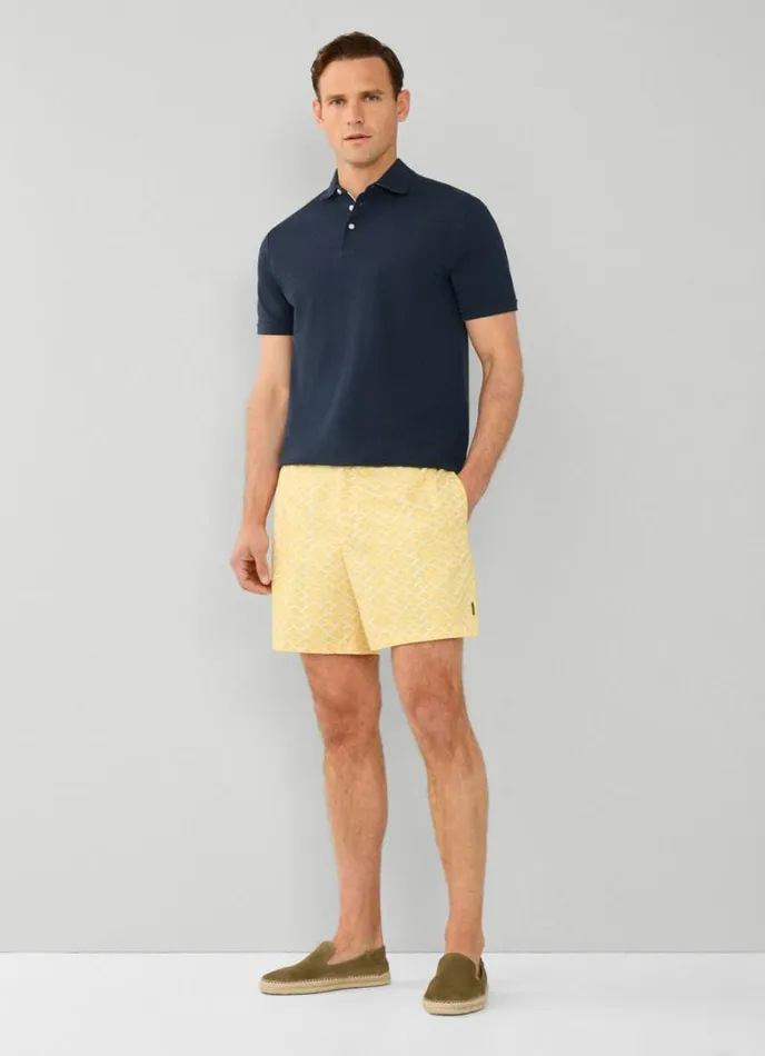 Men Shell Swim Shorts Yellow Hackett London Swimwear