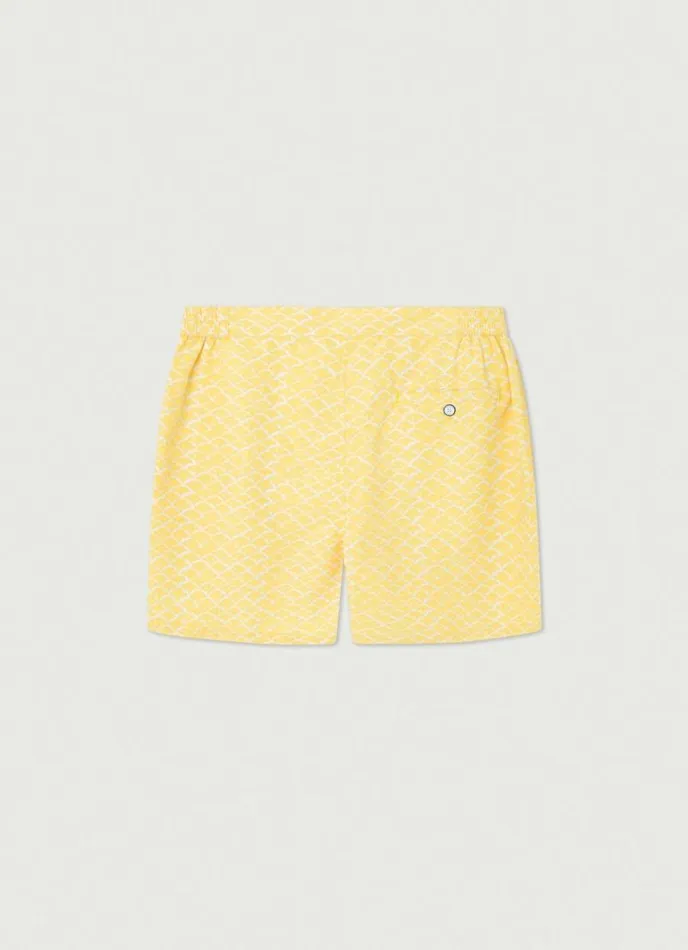 Men Shell Swim Shorts Yellow Hackett London Swimwear