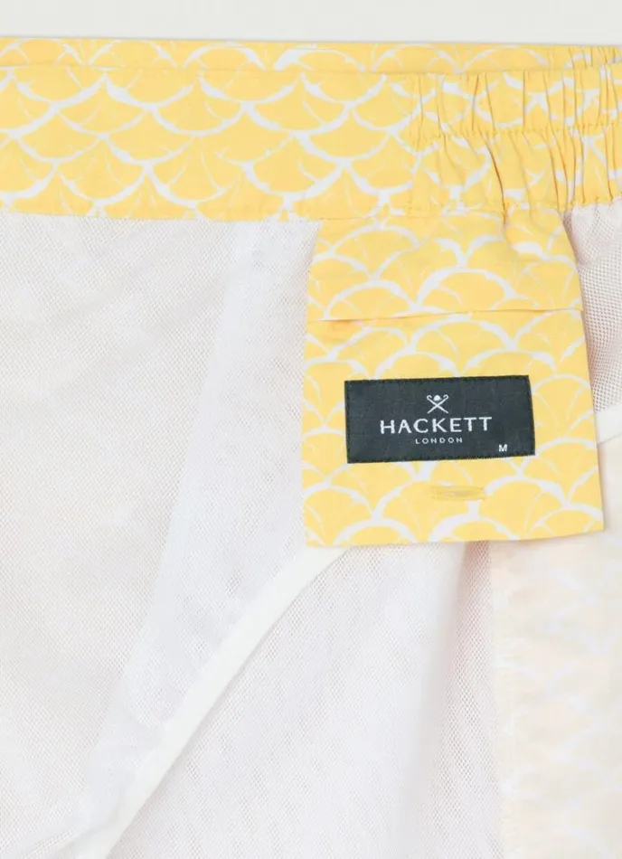 Men Shell Swim Shorts Yellow Hackett London Swimwear