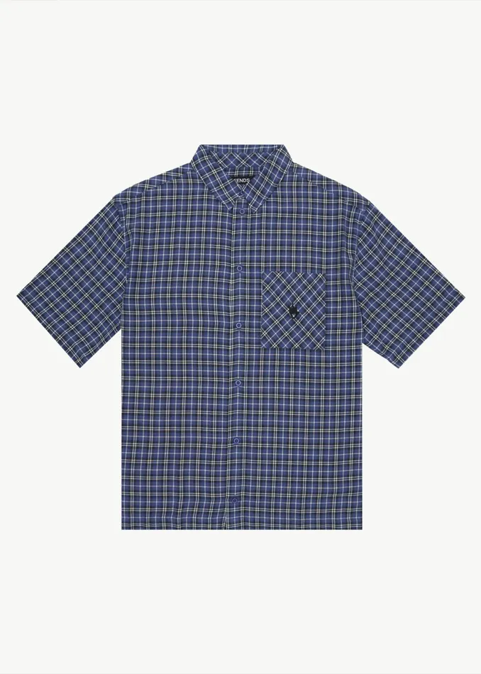 Men Shirts Afends AFENDS Mens Shipwreck 8211 Short Sleeve Shirt 8211 Marlin