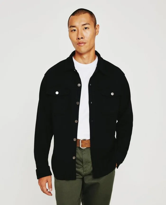 Men Shirts AG Jeans Elias Shirt Jacket True Black