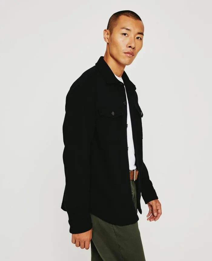 Men Shirts AG Jeans Elias Shirt Jacket True Black Men Shirts AG Jeans Elias Shirt Jacket True Black