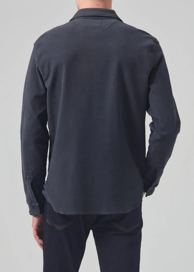 Men Shirts Citizens Of Humanity Luca Bucket Dye Shirt French Terry Gravel