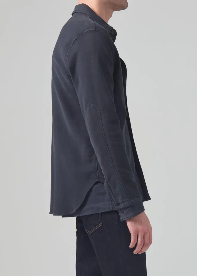 Men Shirts Citizens Of Humanity Luca Bucket Dye Shirt French Terry Gravel