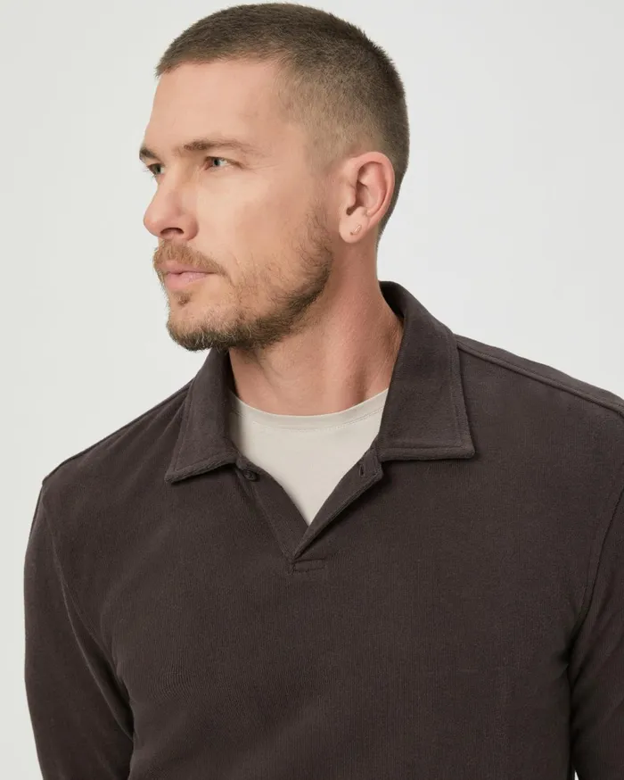 Men Shirts PAIGE Hammond Polo 8211 Burnt Cocoa Men Shirts PAIGE Hammond Polo 8211 Burnt Cocoa