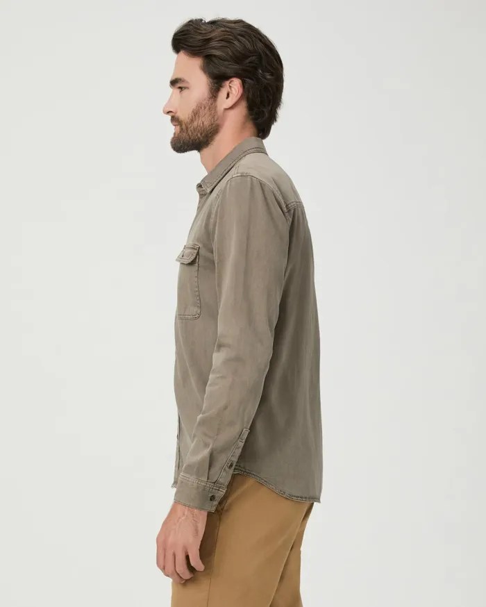 Men Shirts PAIGE Martin Shirt 8211 Vintage Weathered Mushroom Men Shirts PAIGE Martin Shirt 8211 Vintage Weathered Mushroom