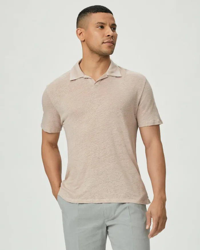 Men Shirts PAIGE Shelton Polo 8211 Pale Rose