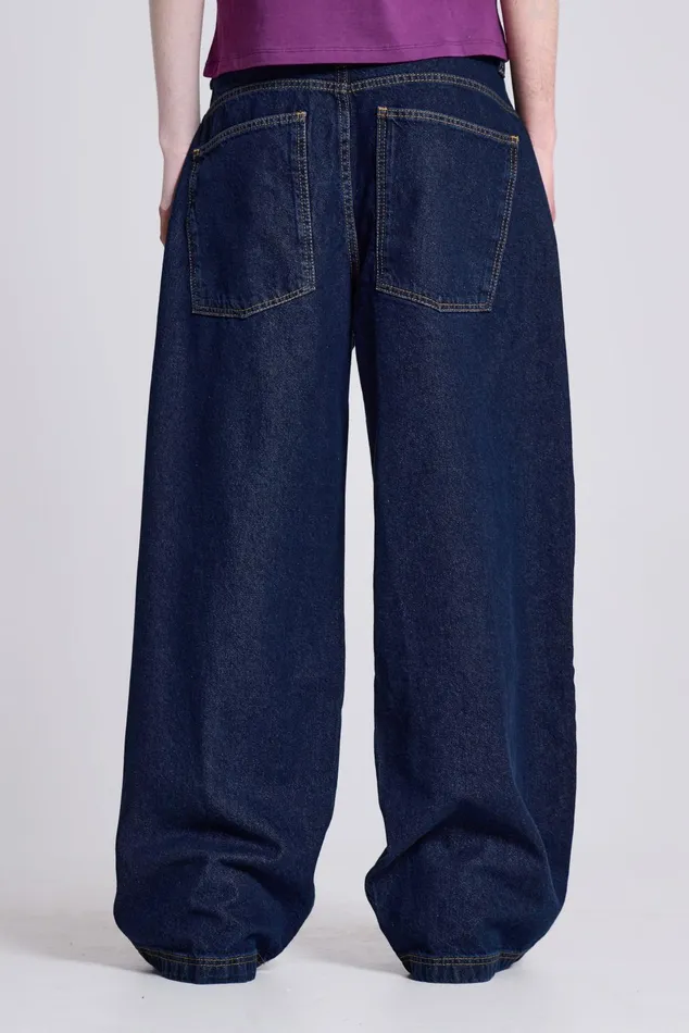Men Shop Indigo Low Rise Colossus Baggy Jeans Jaded London Bestsellers